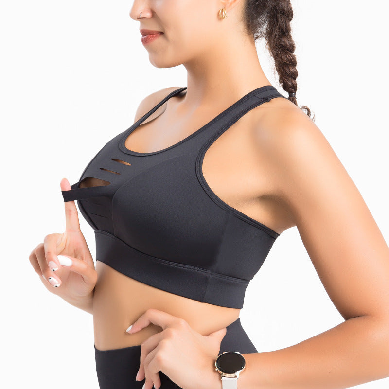 Style Plus Size Broken Hole Sports Women's Bra