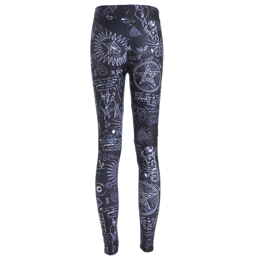 Women Leggings Fitness Black Skeleton Sexy Leggings