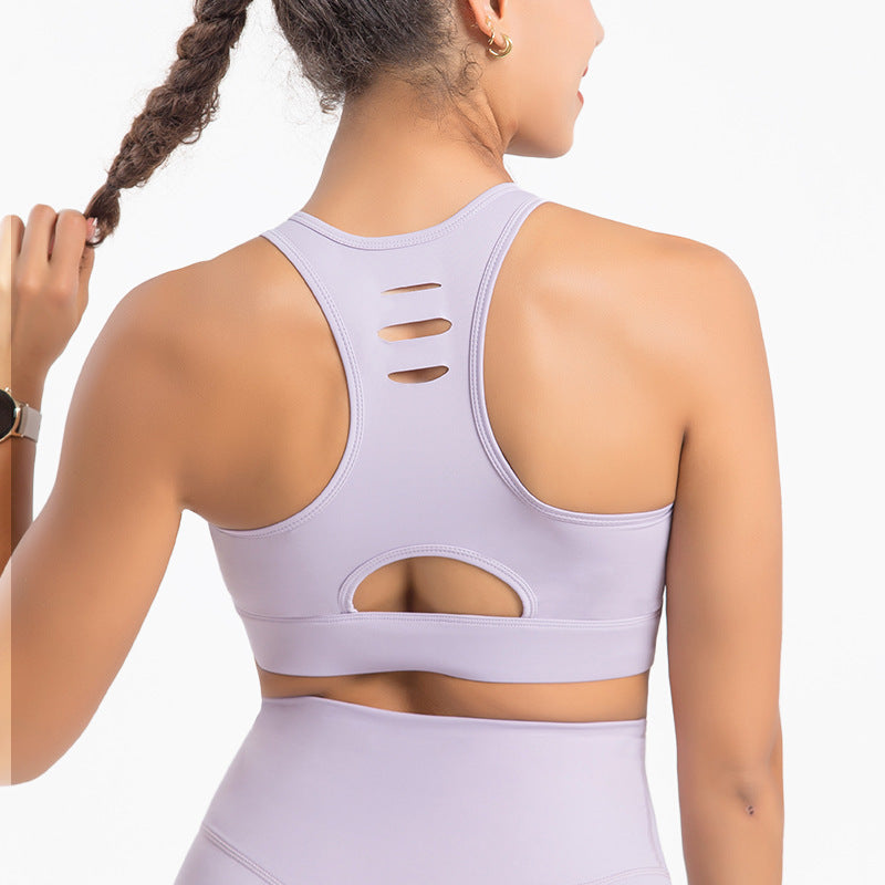 Style Plus Size Broken Hole Sports Women's Bra