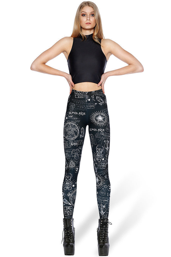Women Leggings Fitness Black Skeleton Sexy Leggings