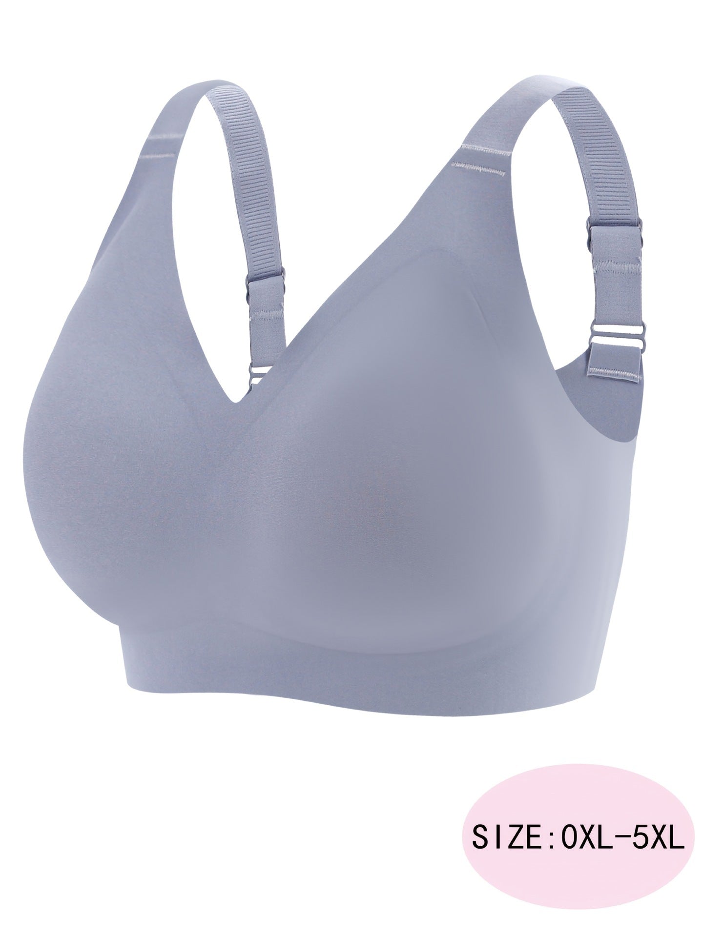 1pc Women'S Plus Size Seams Jelly Bra Sports Style