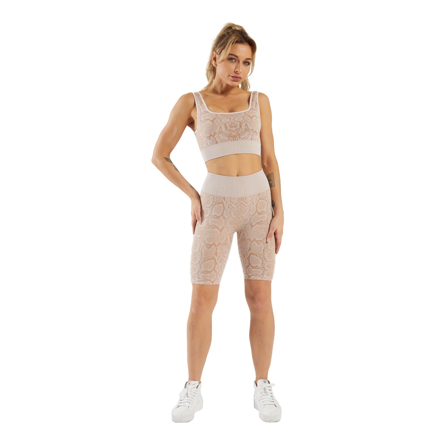 Seamless Snake Pattern Sports Fitness Yoga Set