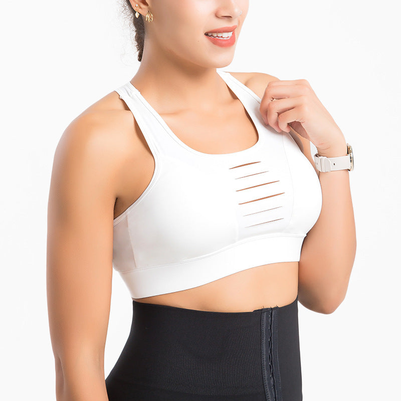 Style Plus Size Broken Hole Sports Women's Bra