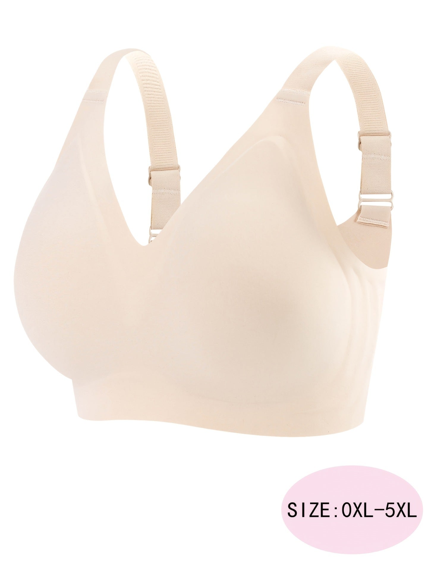 1pc Women'S Plus Size Seams Jelly Bra Sports Style