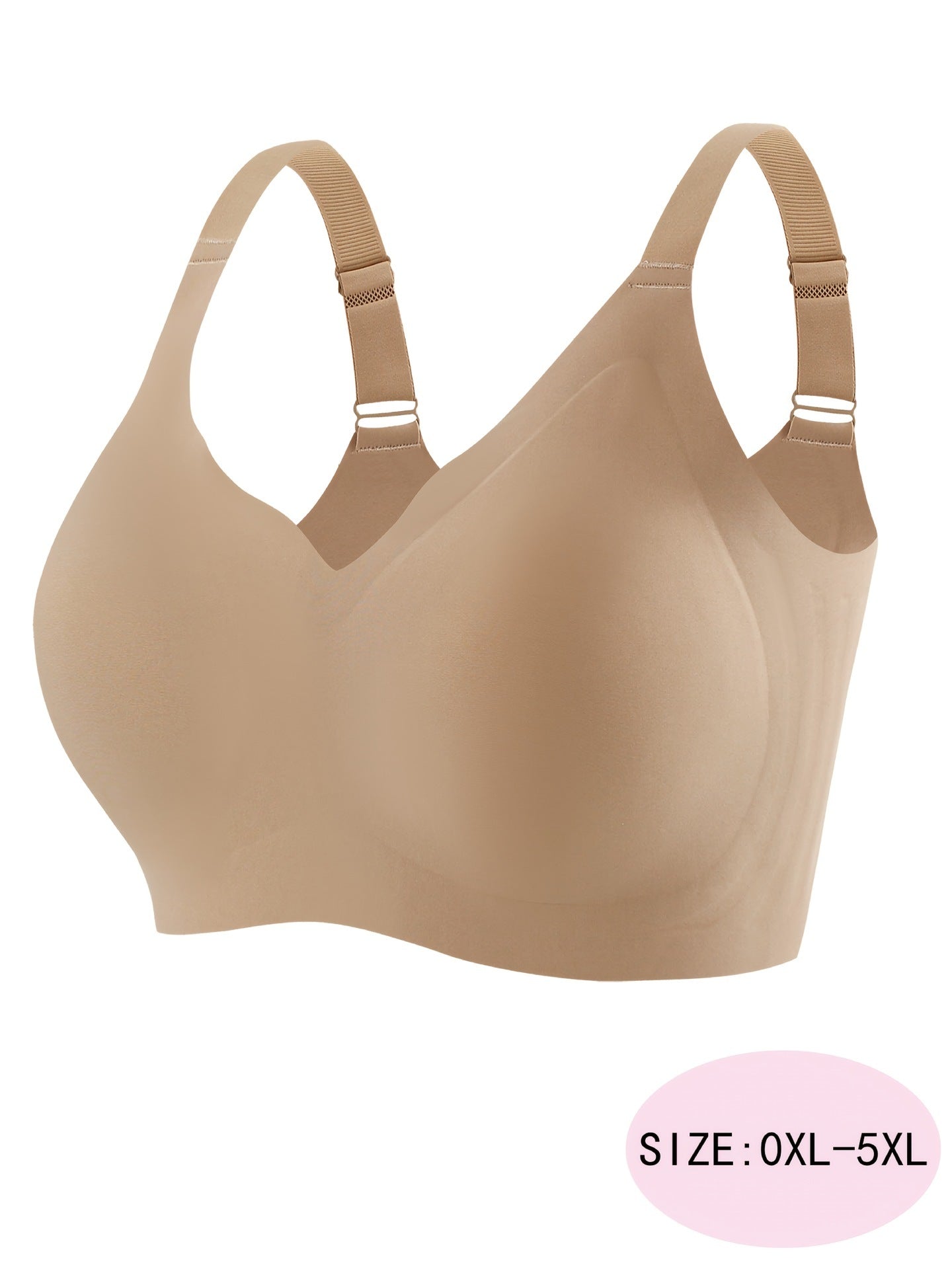 1pc Women'S Plus Size Seams Jelly Bra Sports Style